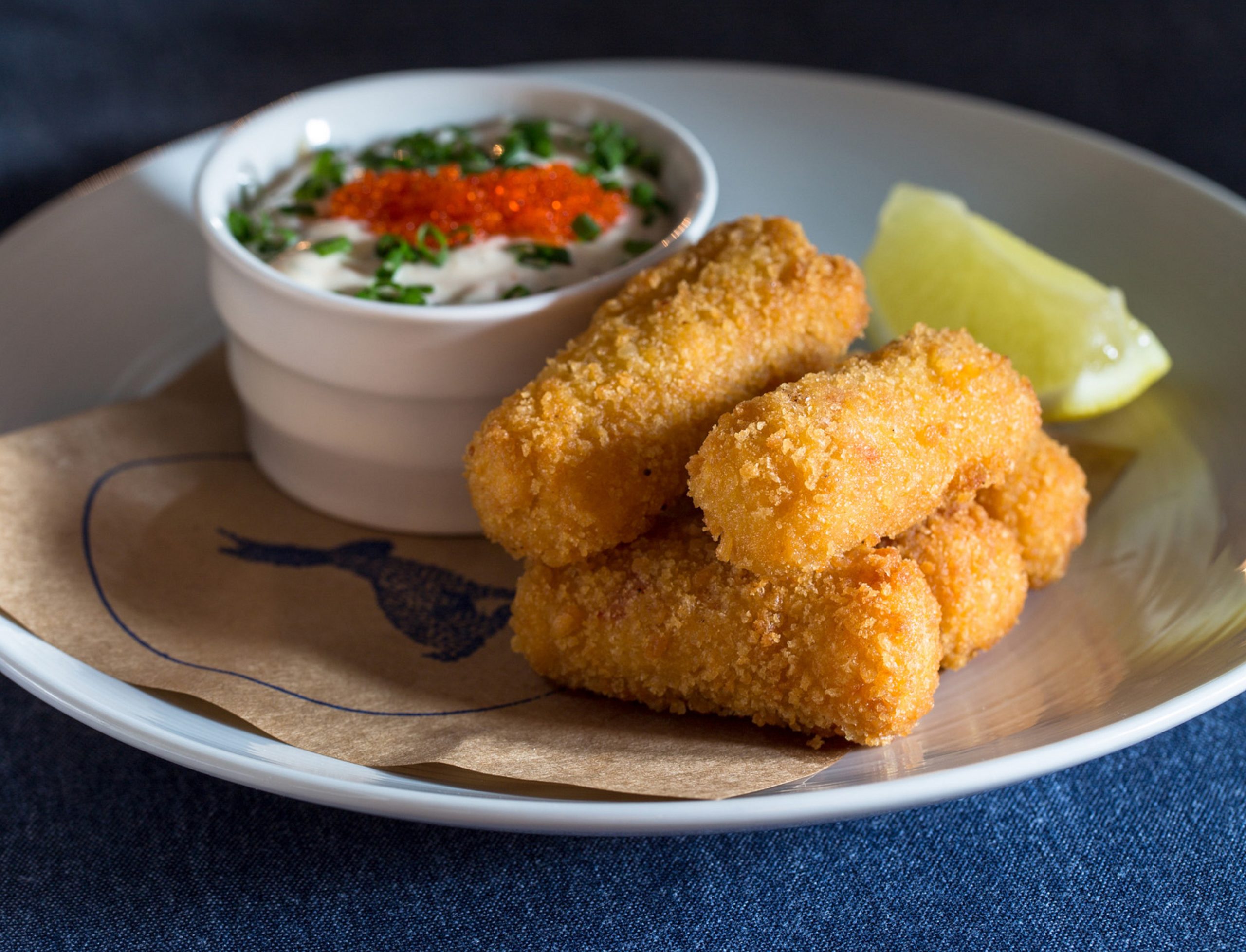 Conch Croquettes with Pickled Pineapple Tartar Sauce