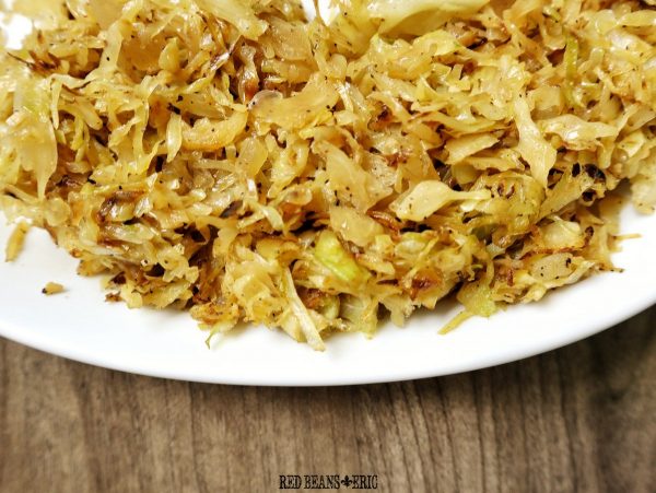 Sautéed Cabbage in a serving bowl.